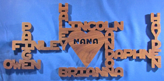 Crossword Names Wall Hangings